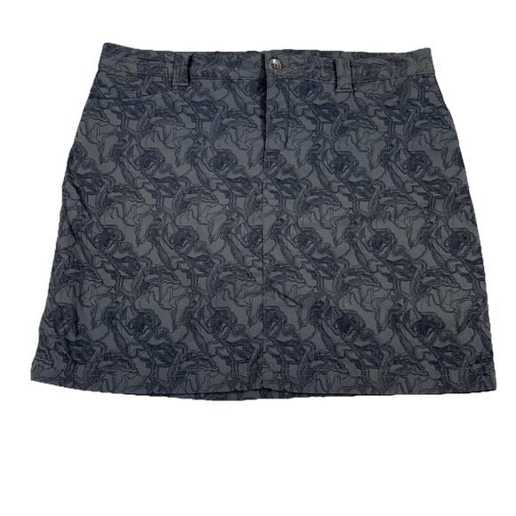Eddie Bauer Travex Womens 10 Skort Skirt w/ Shorts Pockets Topography Hiking - Picture 1 of 10